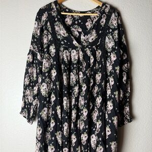 Rebellion Black Floral Blouse